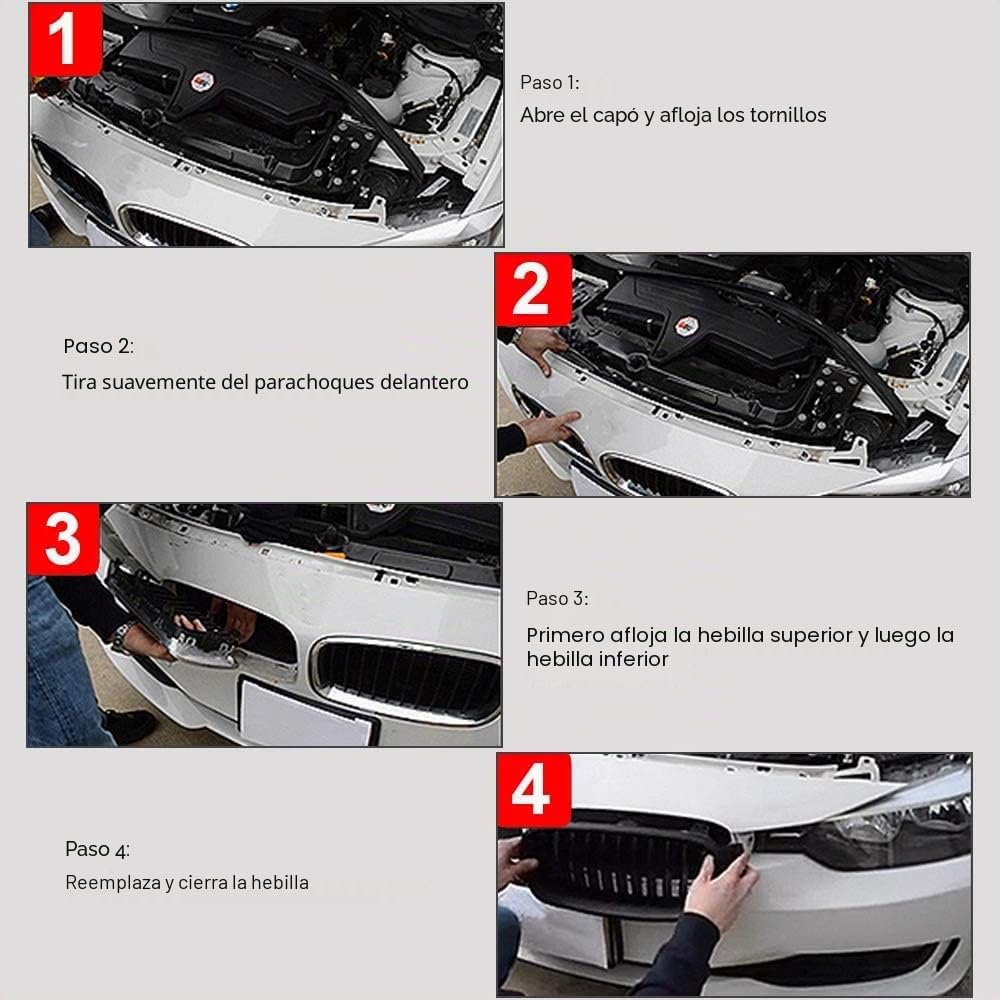 E60 E61 Rejilla de radiador para BMW Serie 5 E60 E61 M5 Parrilla Serie 5 E60 E61 riñones Dobles Negro 2003-2009