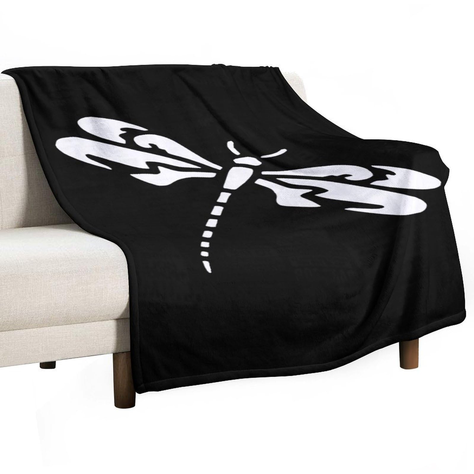 Cgsbngha Style Tribal Dragonfly Flannel Fleece Blanket Lightweight Soft Throw Blankets For Sofa Couch Bed Chair