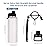 Volhoply 40 oz Insulated Water Bottles Paracord Handle, Stainless Steel Sports Bottle with Spout Lid, Double Walled Vacuum Water Cups with Wide Mouth, Reusable Water Jug for Adults (White, 1 Set)