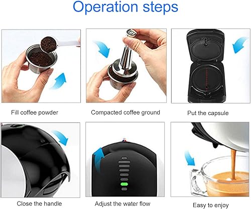 Miniatura 8 de Cápsulas de café reutilizables, cápsulas reutilizables del filtro de café del acero inoxidable para la máquina de café DG325