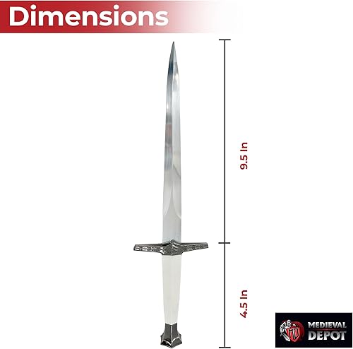 Miniatura 2 de MedievalDepot Encantadora Daga de mango hexagonal blanco de marfil exquisito, agarre marfil, acabado pulido, decorativo coleccionable para