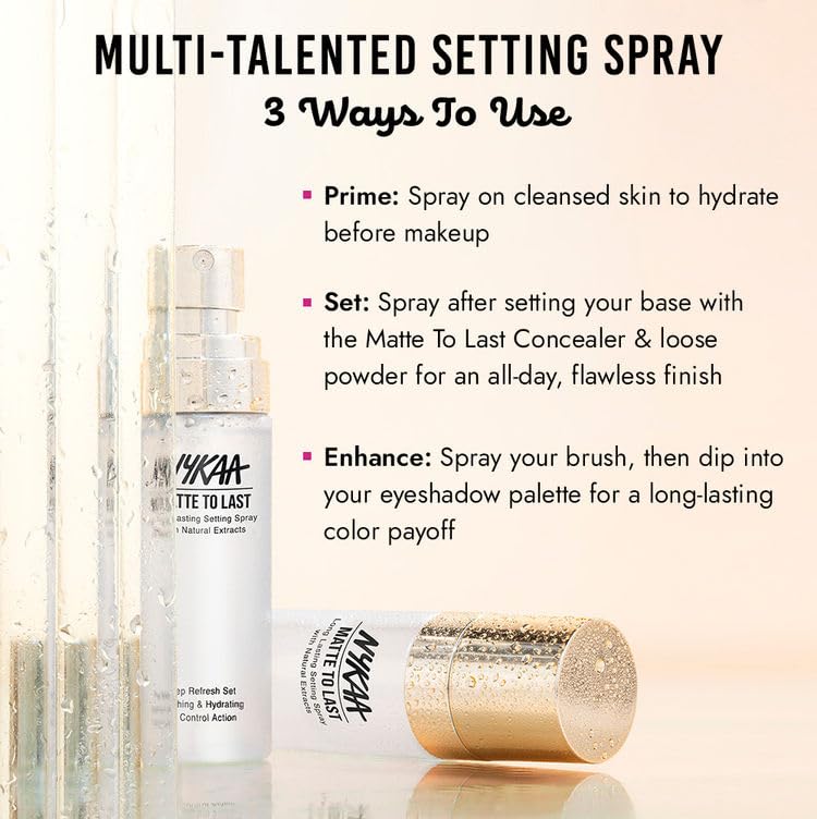 Image of Nykaa Matte to Last Long Lasting Setting Spray with Natural Extracts (65ml)