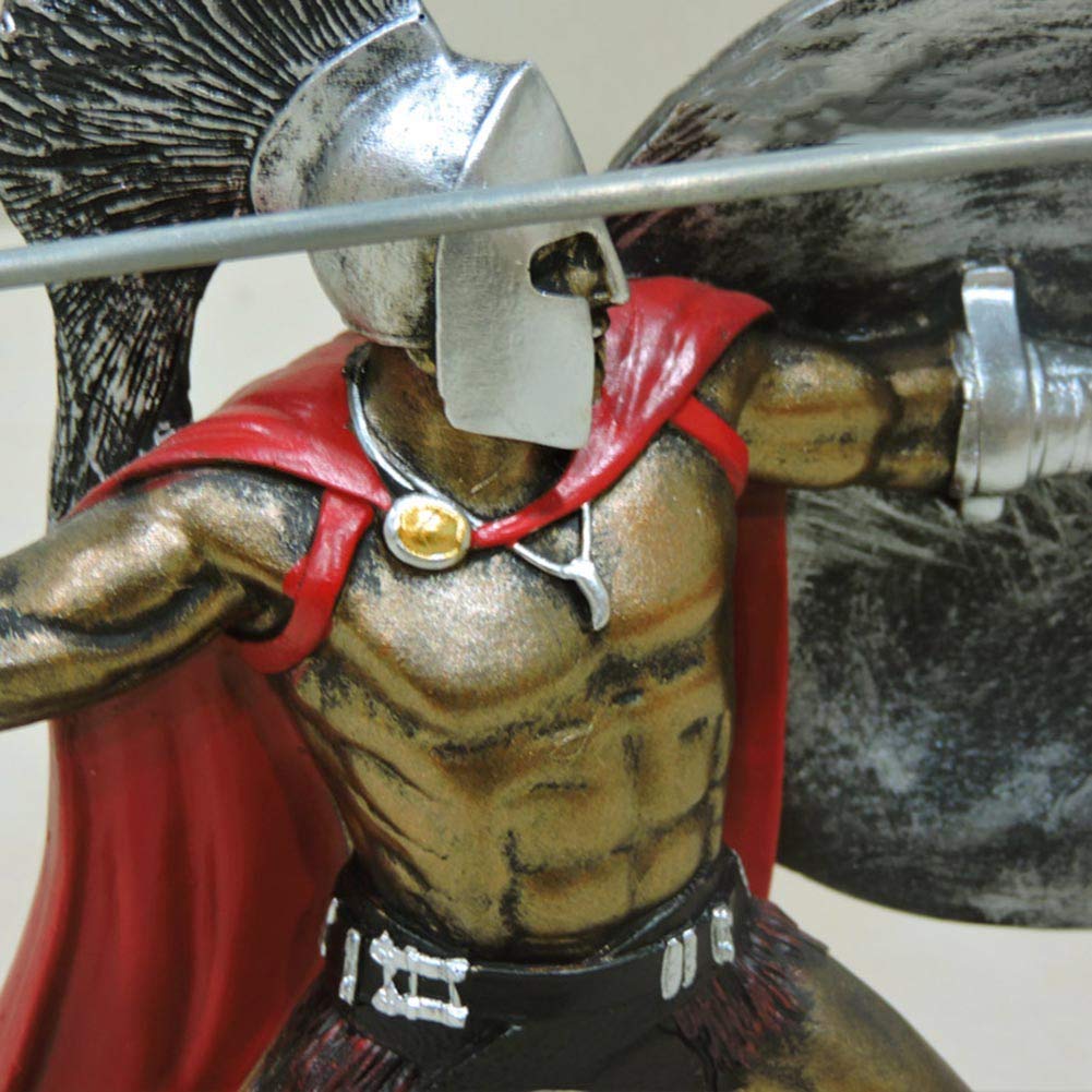 Figurine de guerrier romain, statue de guerrier ancien gladiateur romain sculptée ornement modèle de guerrier antique H 24 cm