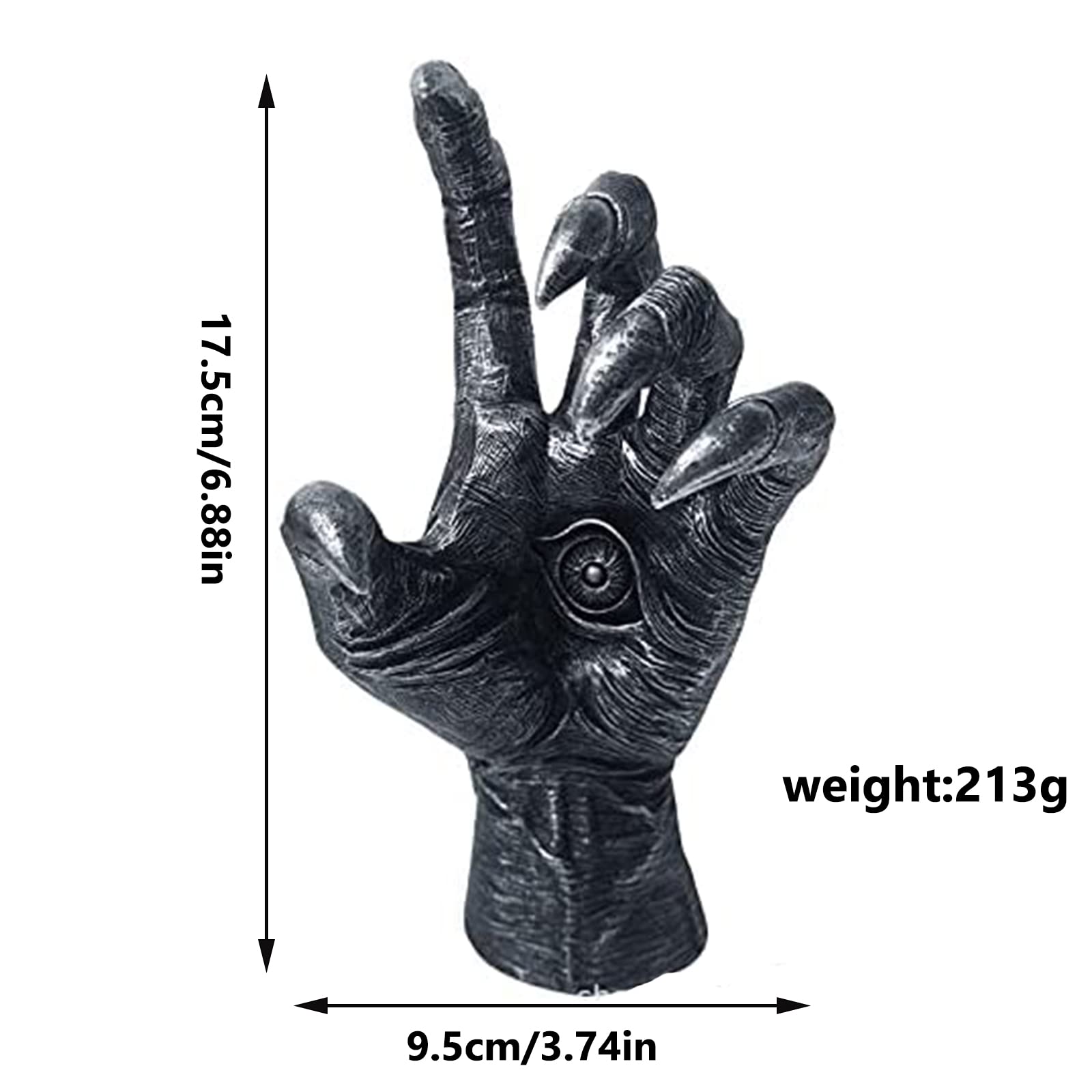 Lwtsrp Demone Scultura a Mano Decorazione, Statua Della Mano Della Strega di Halloween, The Witch's Hand Wall Hanging, per la festa di Halloween del bar dell'ufficio a Casa