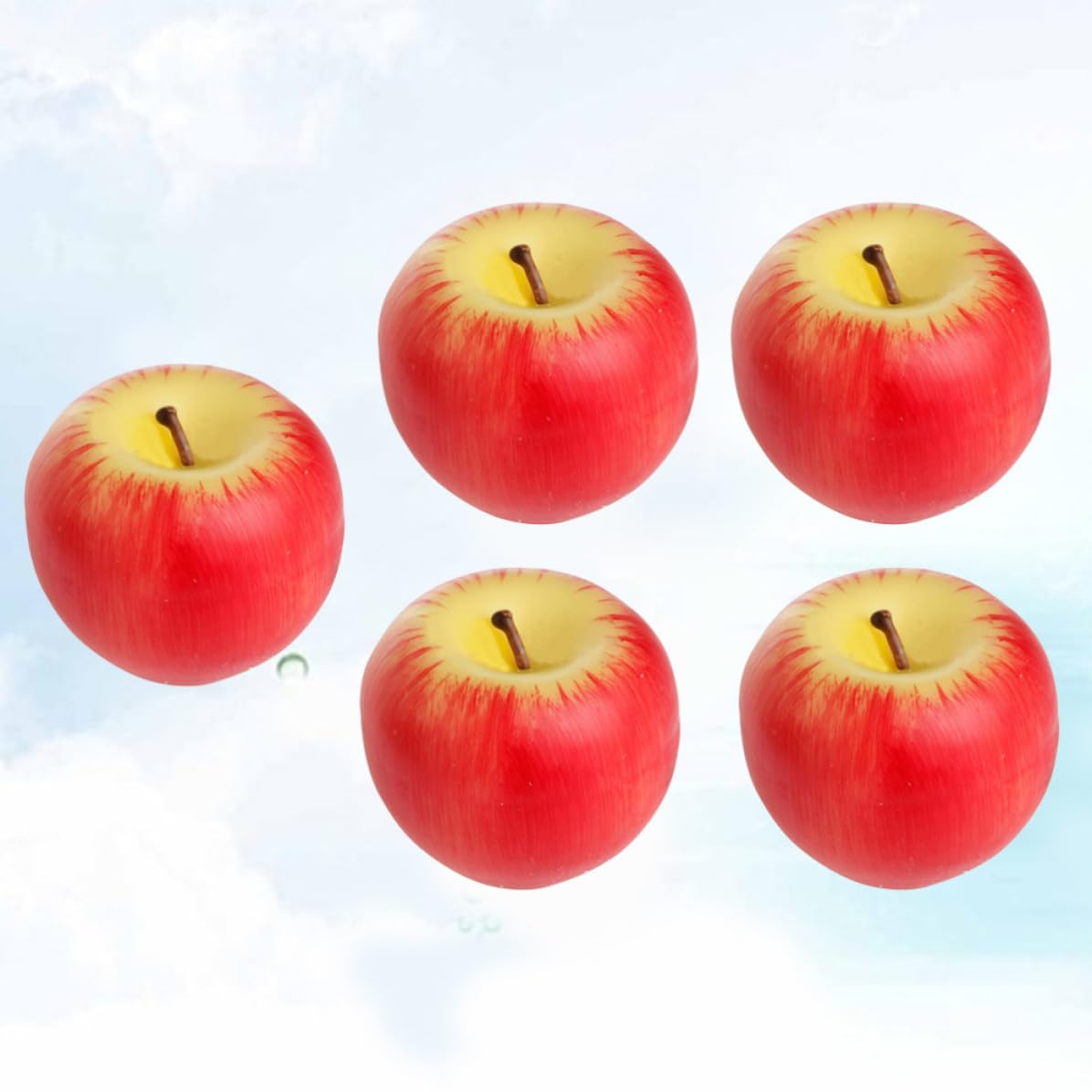 BESPORTBLE 15 Unidades Vela de Fruta de Simulación de Manzana Roja en Cera