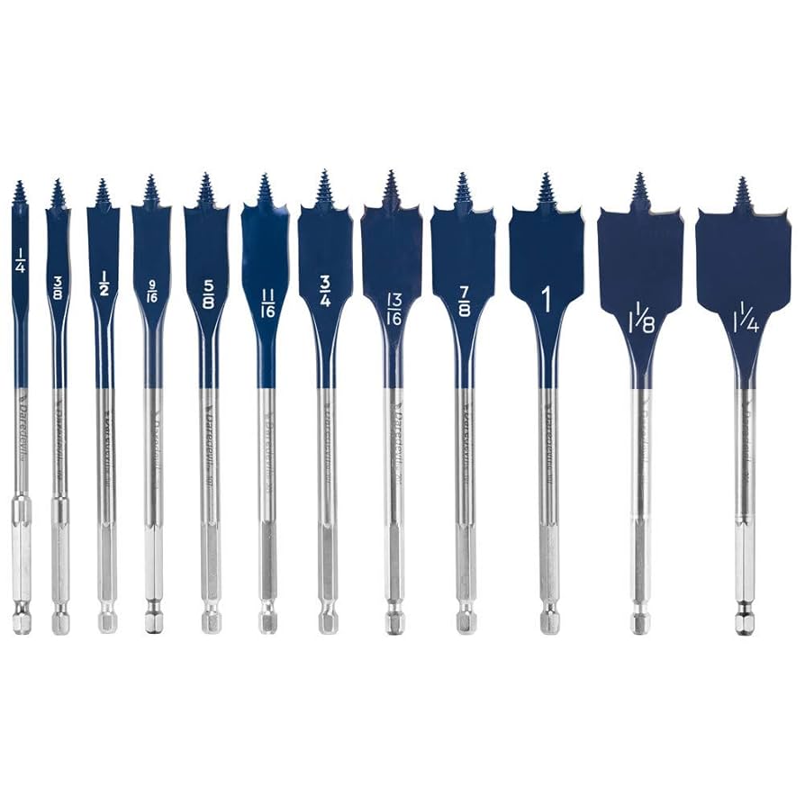BOSCH DSB5012 12-Piece Assorted Set Daredevil Spade Bits, 1