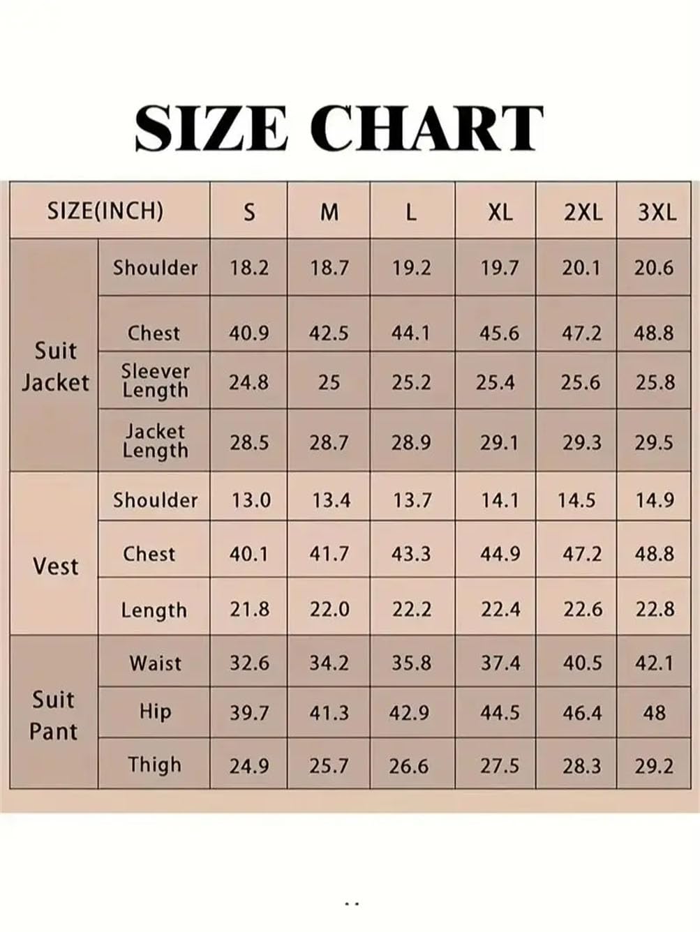 Uomini Affari Slim Fit Tinta unita 3 Pezzi Vestito Matrimonio (Blazer+Vest+Pantaloni)