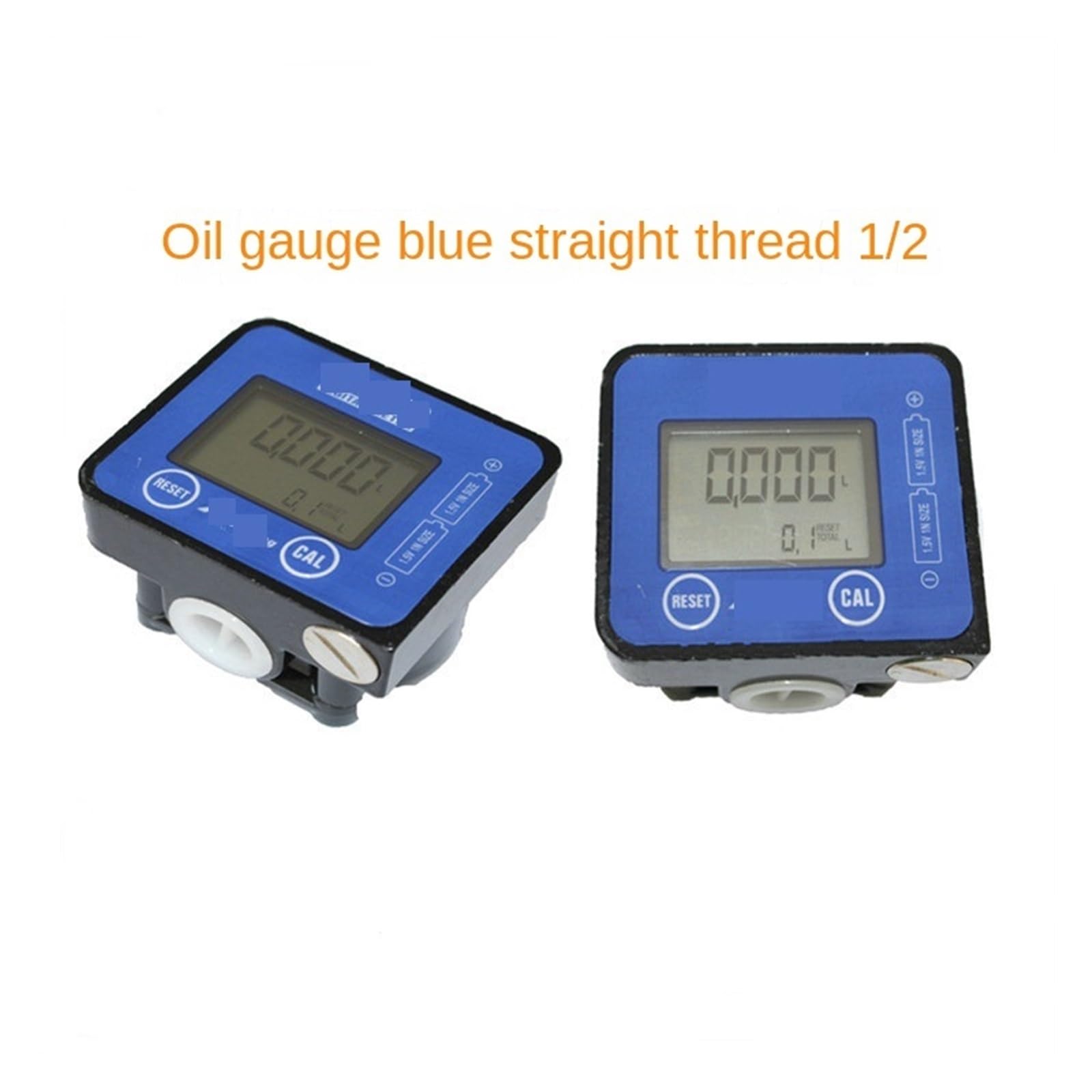 Caudalimetro Agua, Medición de pantalla digital electrónica de alta precisión, medidor de flujo de engranaje elíptico de medidor de aceite, medidor de aceite azul de calibre hidráulico de aceite 1/2,