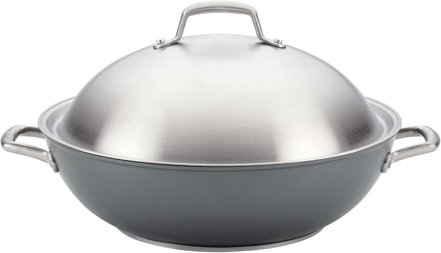 Anolon Accolade Non stick Cookware 34cm Covered Wok, Pots and Pans
