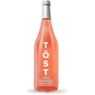 TOST ROSE All-Natural Alcohol-Free Sparkling Beverage, 25.4 Fl Oz (Pack of 3)