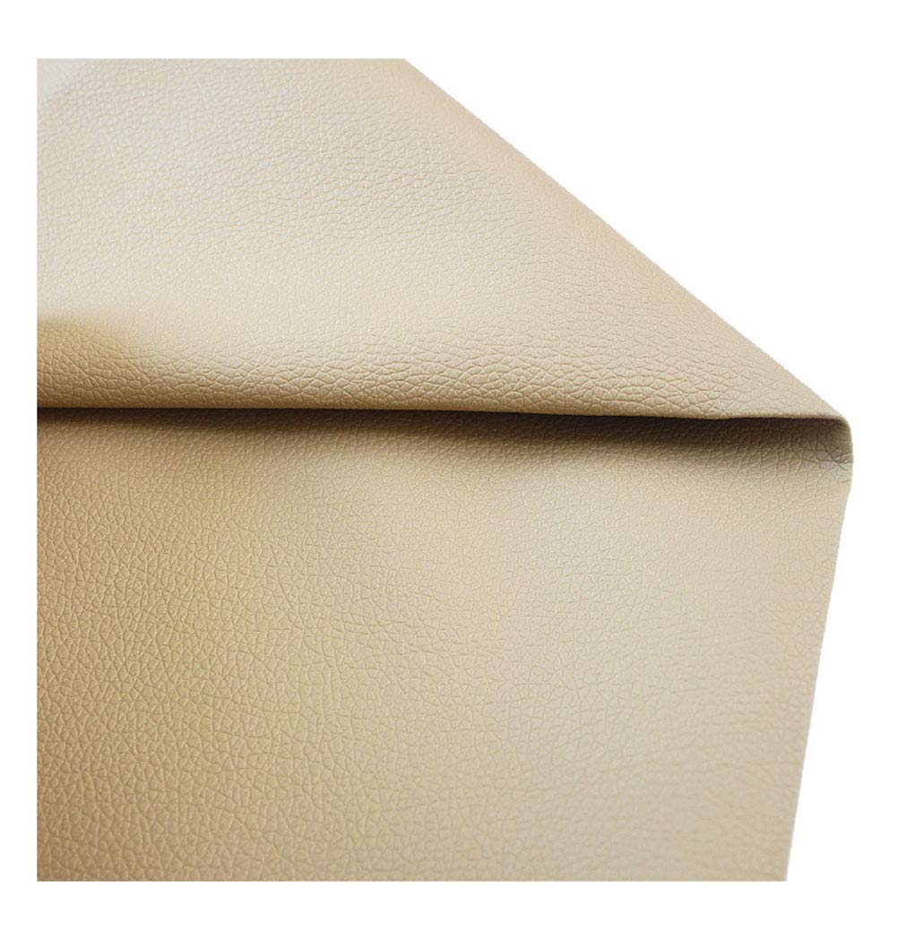 Tissu imitation cuir kaki 1.38x6m simili cuir imperméable pour rénover le mobilier du salon