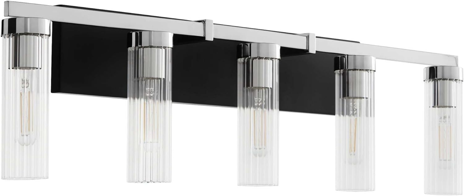 533-5-5914 Kilbey Vanity, 5-Light 300 Total Watts, Matte Black