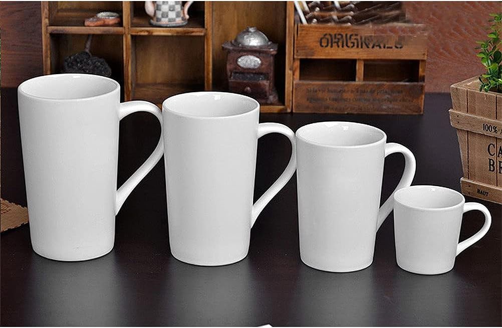 20oz Porcelain Coffee Mugs Set of 2, Large Tall Coffee Mugs with Handles, Modern Ceramic Coffee Cups for Coffee, Tea, Cocoa, Milk, Gifts for Women Men - White - Image 8