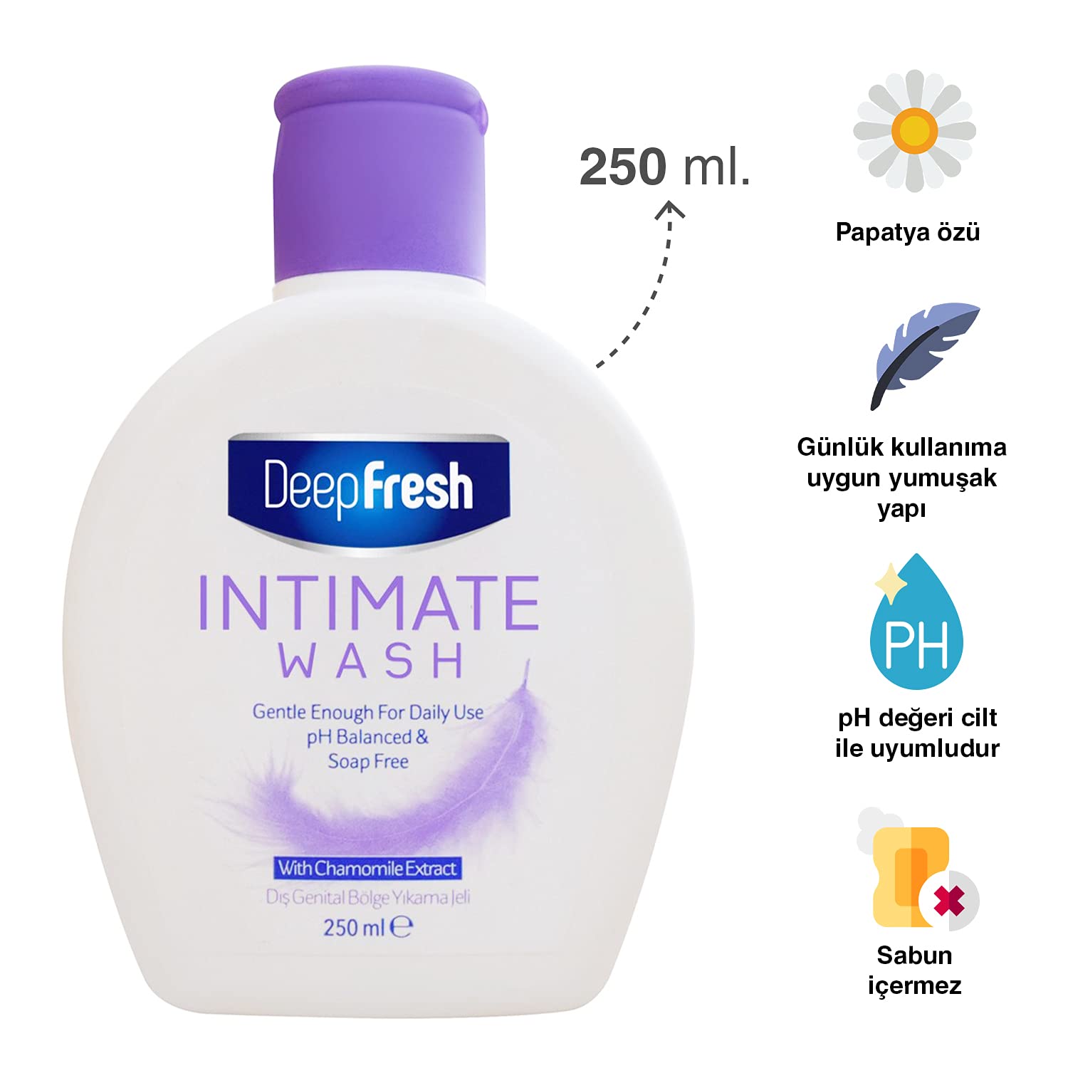 Deep Fresh Intimate Dış Genital Bölge Yıkama Jeli 250 ml 1 Paket (1 x 250 ml)