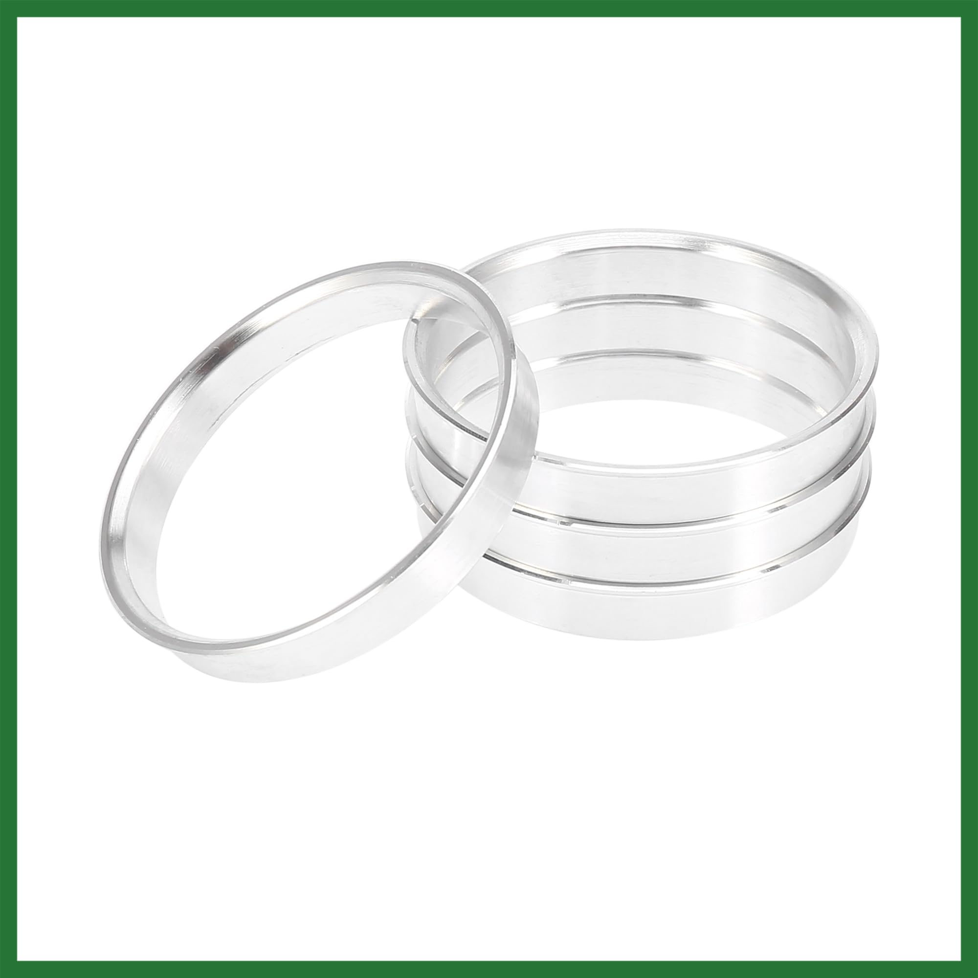 4 Hub Centric Rings 72.56mm To 60.1mm - Polycarbonate Hub Adapters - Black Finish - HUB-122-B