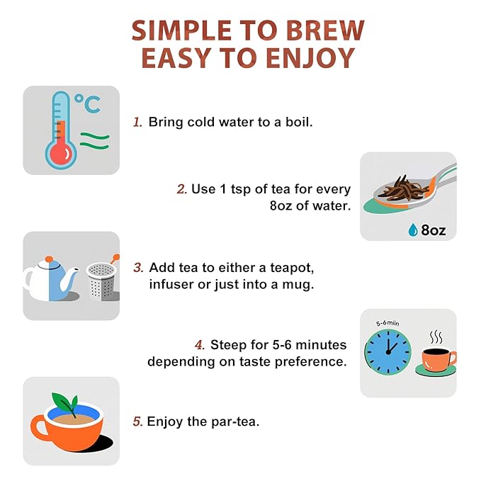 Té rojo orgánico suelto 16 oz sin cafeína miniatura 6