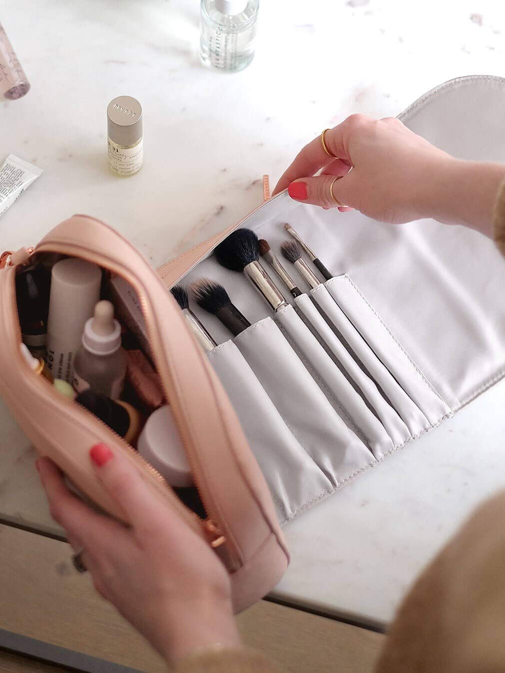 Stackers Kosmetiktasche zum Umwickeln, Blush Pink