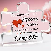 Gifts for Her, Him, Birthday Gifts for Girlfriend, Boyfriend - Puzzle Acrylic Plaque 3.9 x 3.3&rdquo;, Wedding Anniversary Christmas Valentines Day Gifts for Wife Husband Couple, I Love You Gifts