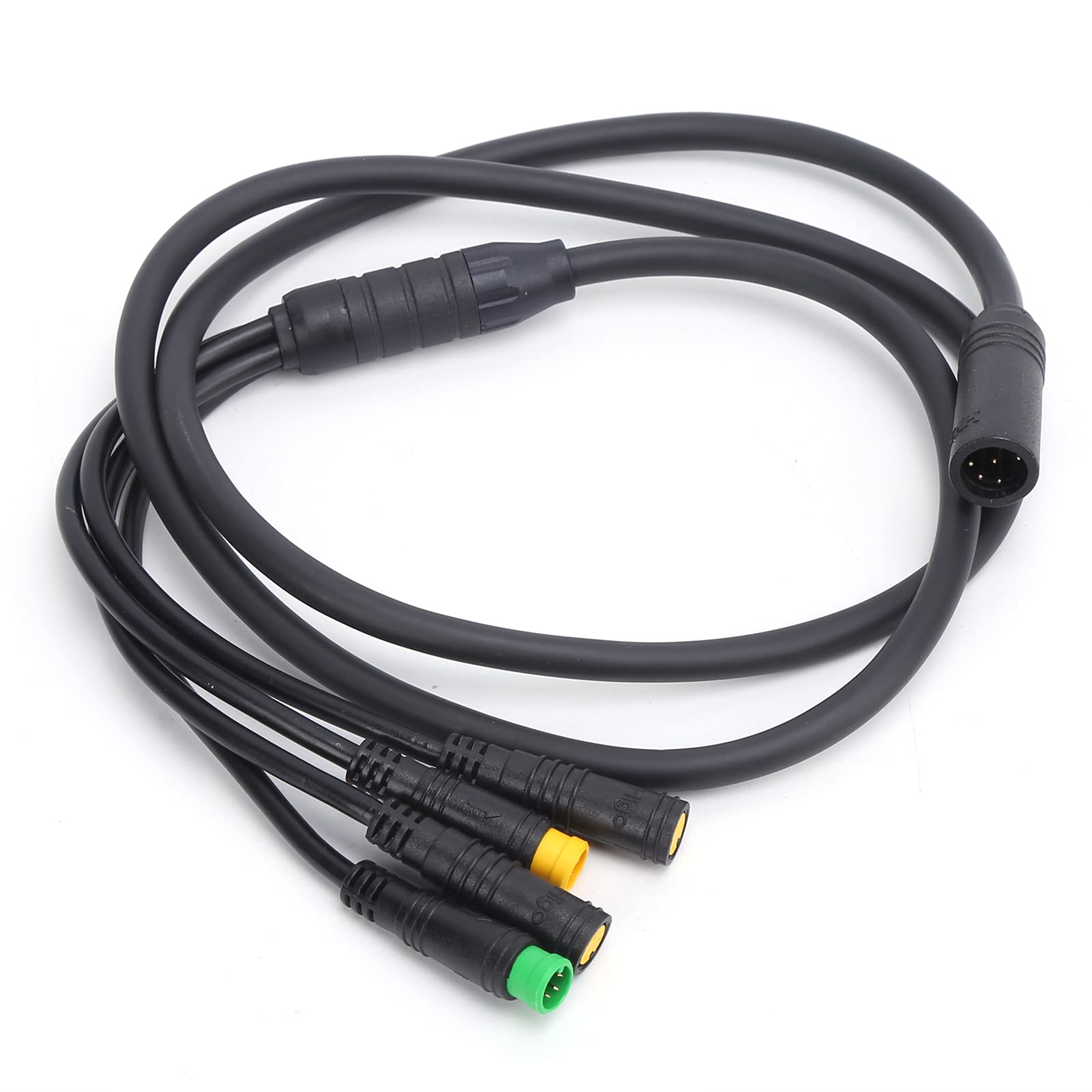 Kabel do Roweru Elektrycznego 1T4 Przedłużacz Czujnika Biegów do Silnika środkowego BAFANG BBS01 BBS02 z Materiałem Nylonowym, wodoodporność IP65, długość Kabla 103 Cm, Szerokie