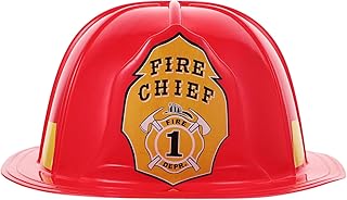 Fireman Hat Adult Fireman Helmet Fireman's Helmet Fireman Party Dress Up Costume Hat Pretend Chief Hat Halloween