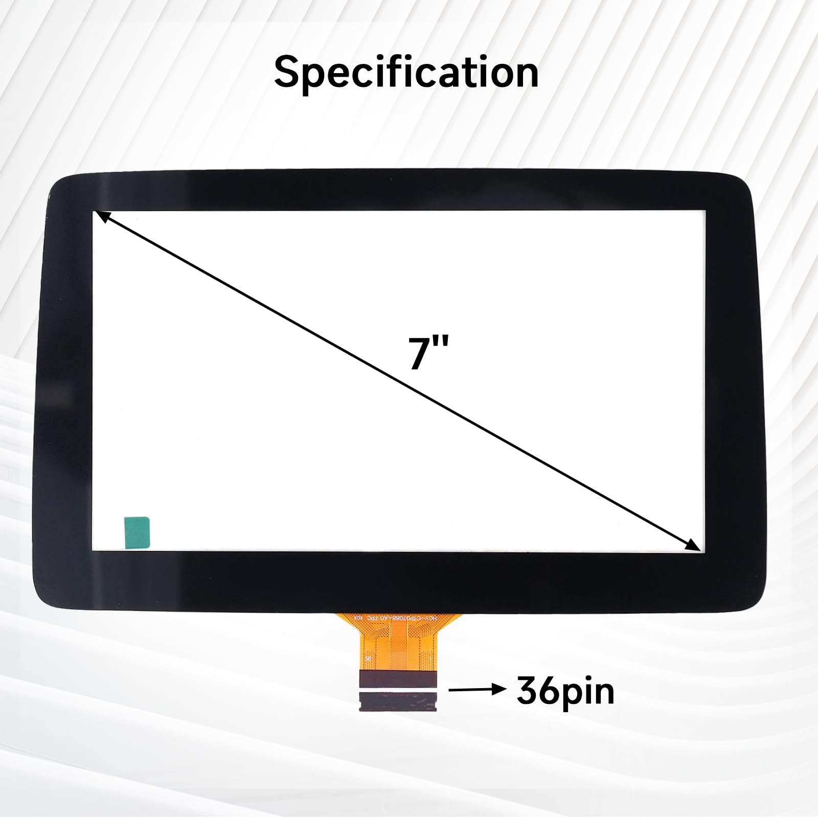 7-calowy ekran dotykowy do Mazda 3 2014-2016, digitizer, szkło akrylowe przezroczyste Car Touch Display, OE# BHP1611J0D / K40005A29F