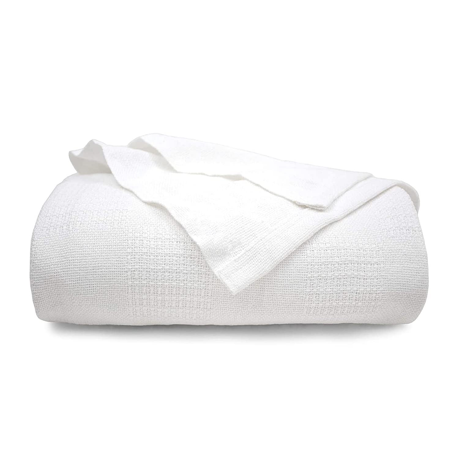 TL Care Health, Hospital Blanket, Cotton Knit, 90" X 60", for Medical, Twin Bed or Home Care