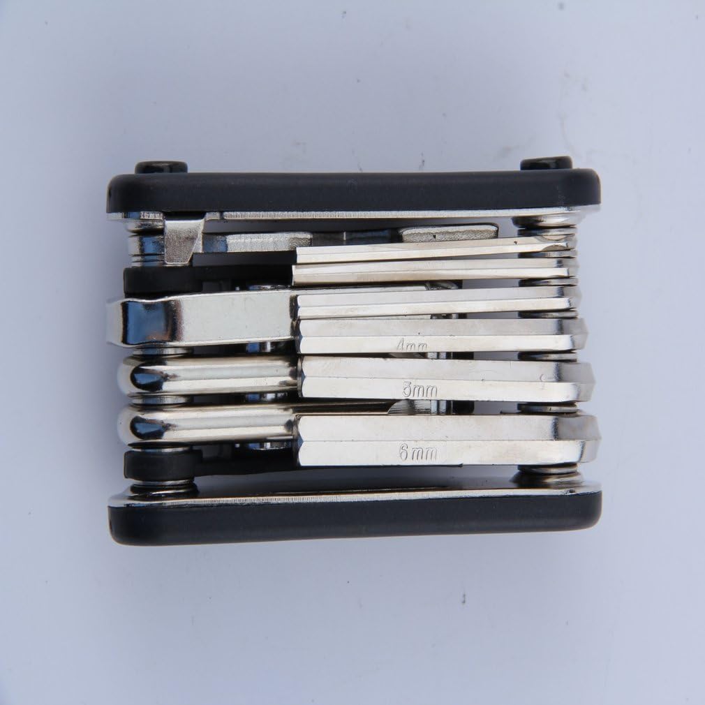MooMax Multi Socket Wrench Screwdriver 15 in 1 Multi-Function Bike Cycling Chain Tyre Steel Repair Screwdriver Tool Combination Repair Tool Kit Set