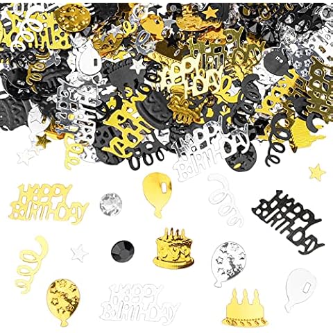 GoldRock Happy Birthday Konfetti Tischdeko Geburtstag Cover