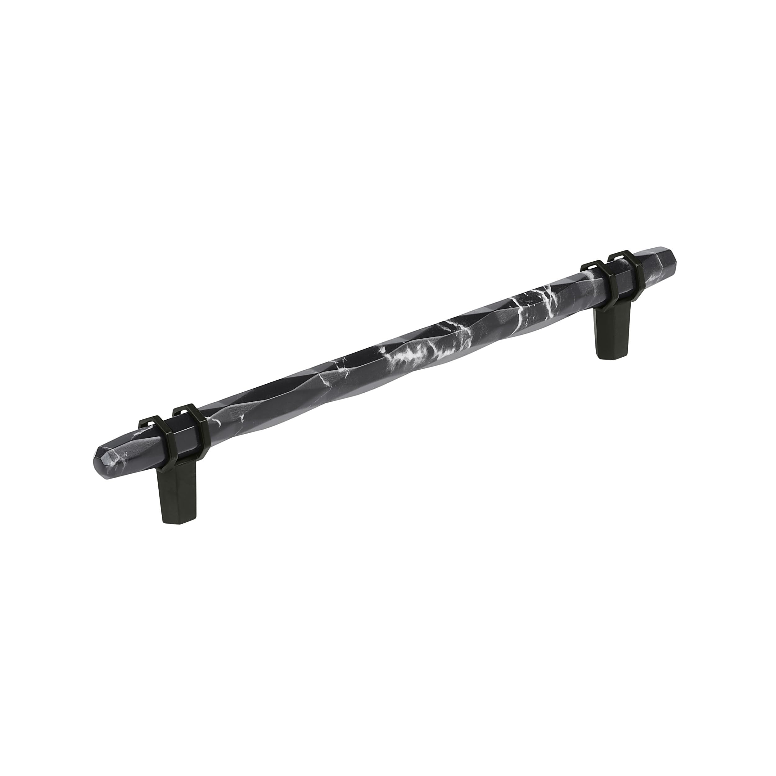 Amerock 8" Carrione Marble Black/Black Bronze Drawer Pull