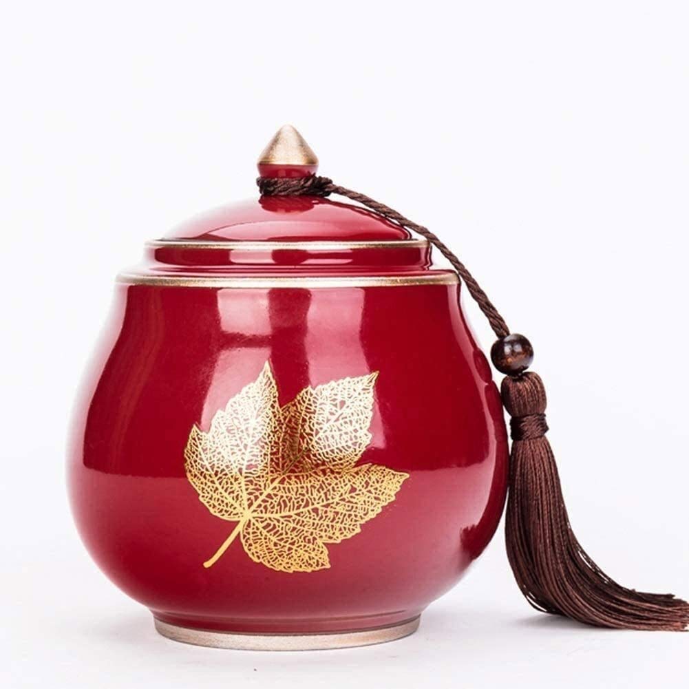 Las últimas urnas de Calor para Cenizas humanas Cremación Cenizas Urnas Cerámica de entierro Mascotas Hogar Tumbas Memorial Adultos Niños Crematorio (Red)