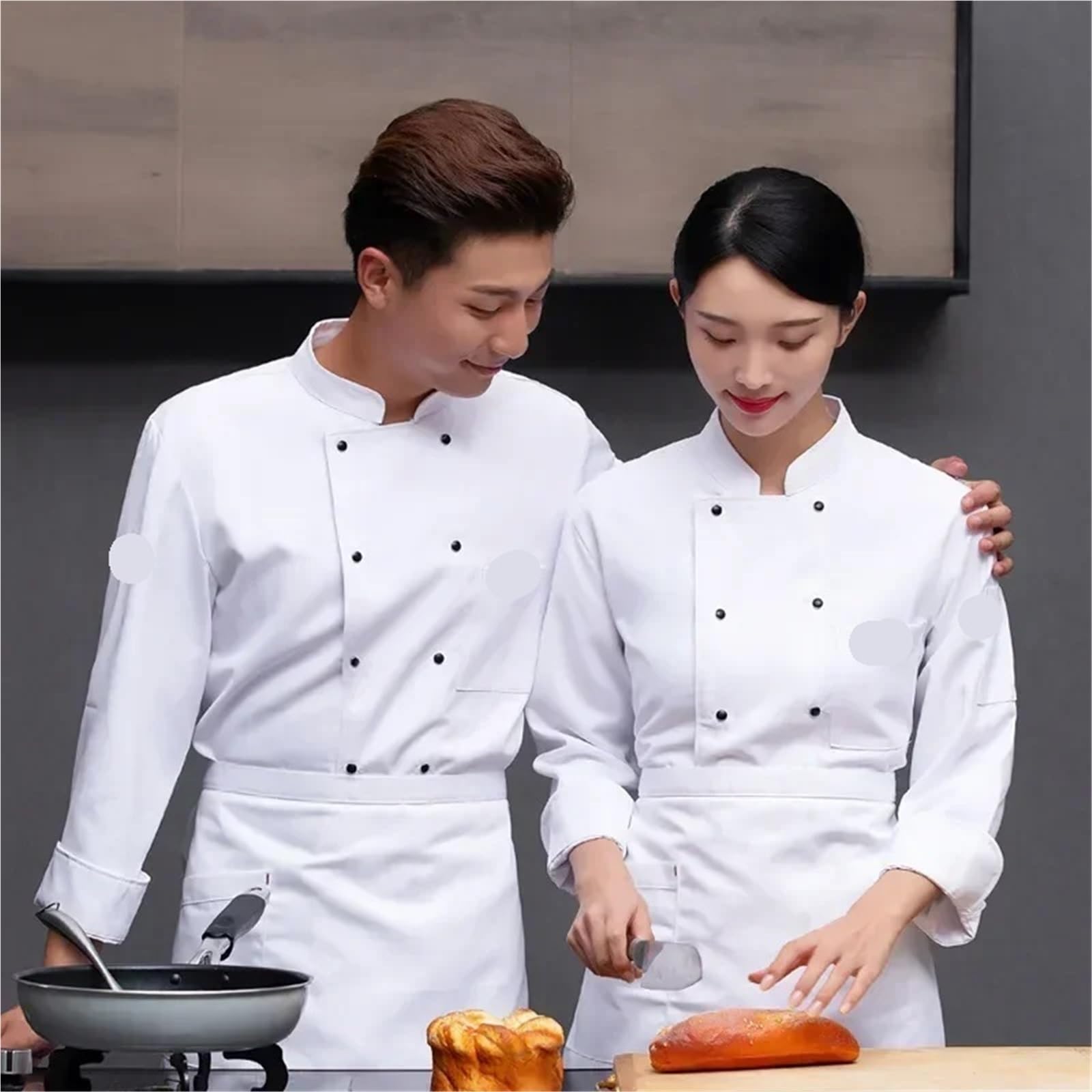 Divisa da Cuoco Divise da Cuoco for Hotel, for Uomini e Donne, Traspiranti e Spesse, for Cucina, Catering, Sala da Torta, pentole Calde, Abbigliamento da Cucina per Chef(4XL)