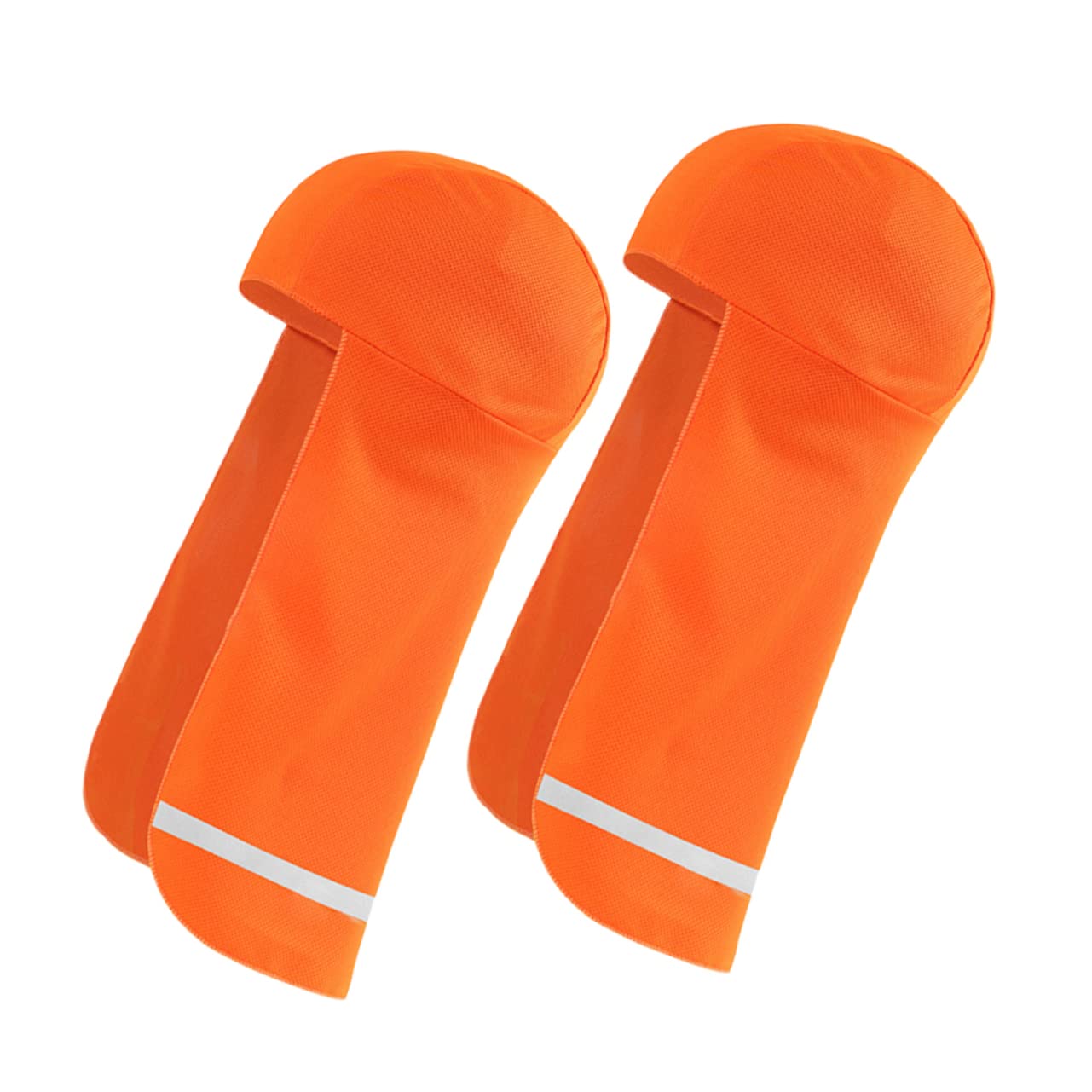 Mikikit Elastic Sun Shade Hat Reflective Strip Cycling Cap Cooling Skull Caps for Men Outdoor Use Orange