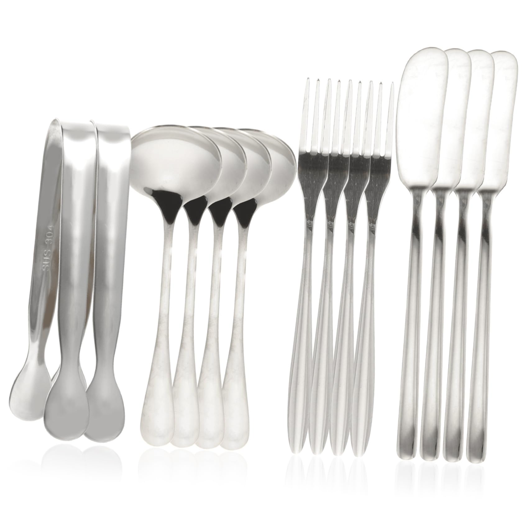 COLLBATH Multipurpose Cheese Knife Butter Knife Set Serving Dessert Spoons Stainless Steel Utensils