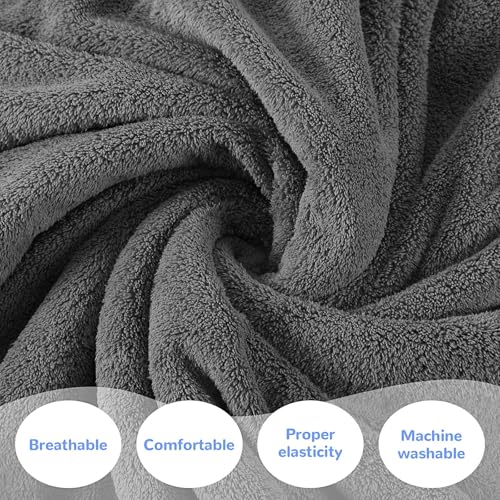 Image of Cuffbow 3 Pcs Towel Wrap for Women Spa Body Robe Full Length Female Bath Shower with Adjustable Closure Elastic Top Plush
