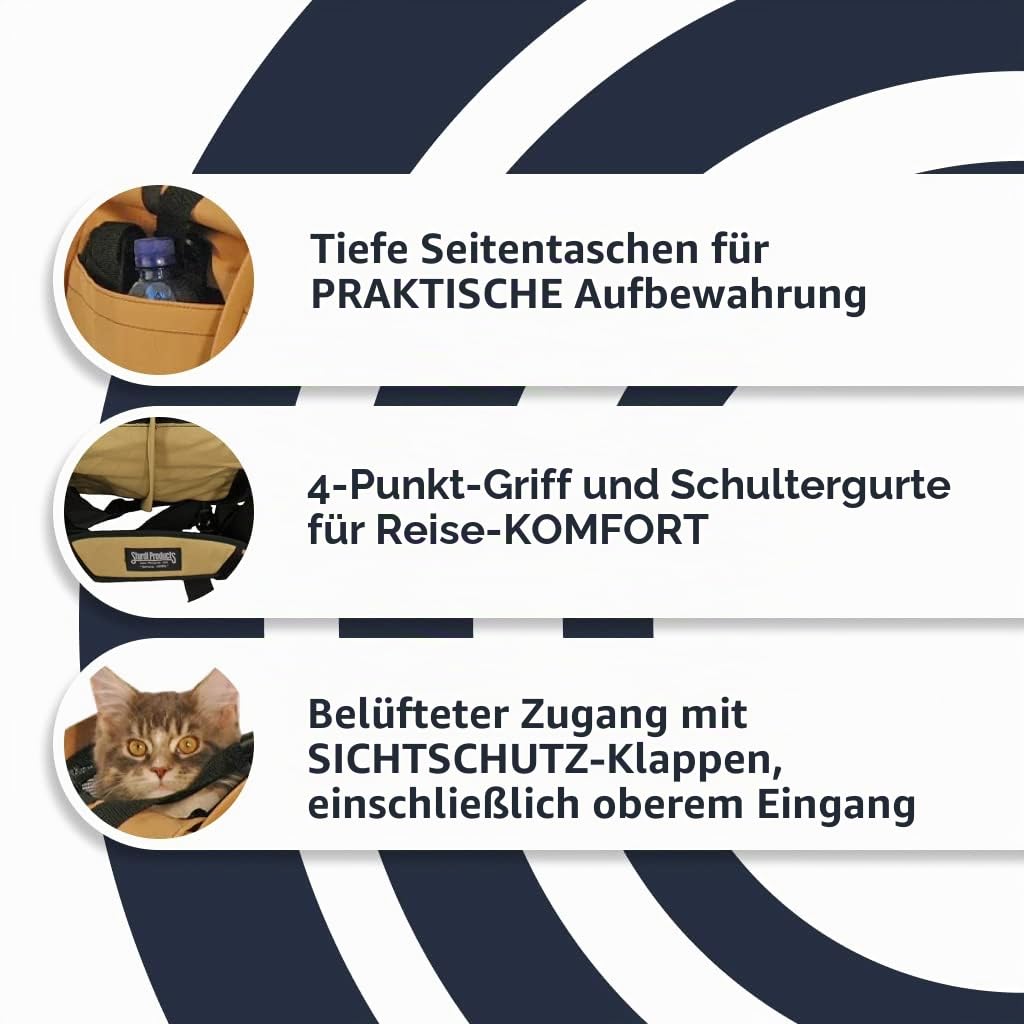 SturdiBag Große Haustier-Reisetragetasche: Flexible Höhe für Katzen und Hunde, weiche Seiten mit Sicherheitsclips und Sicherheitsgurten, Violett, 45,7 x 30,5 x 30,5 cm (PN: SB2-PRO-P)