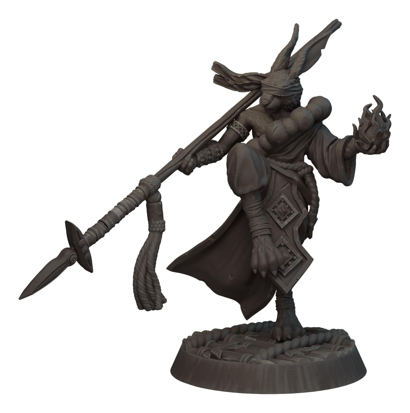 Harengon warrior monk rabbit spellcaster paintable miniature