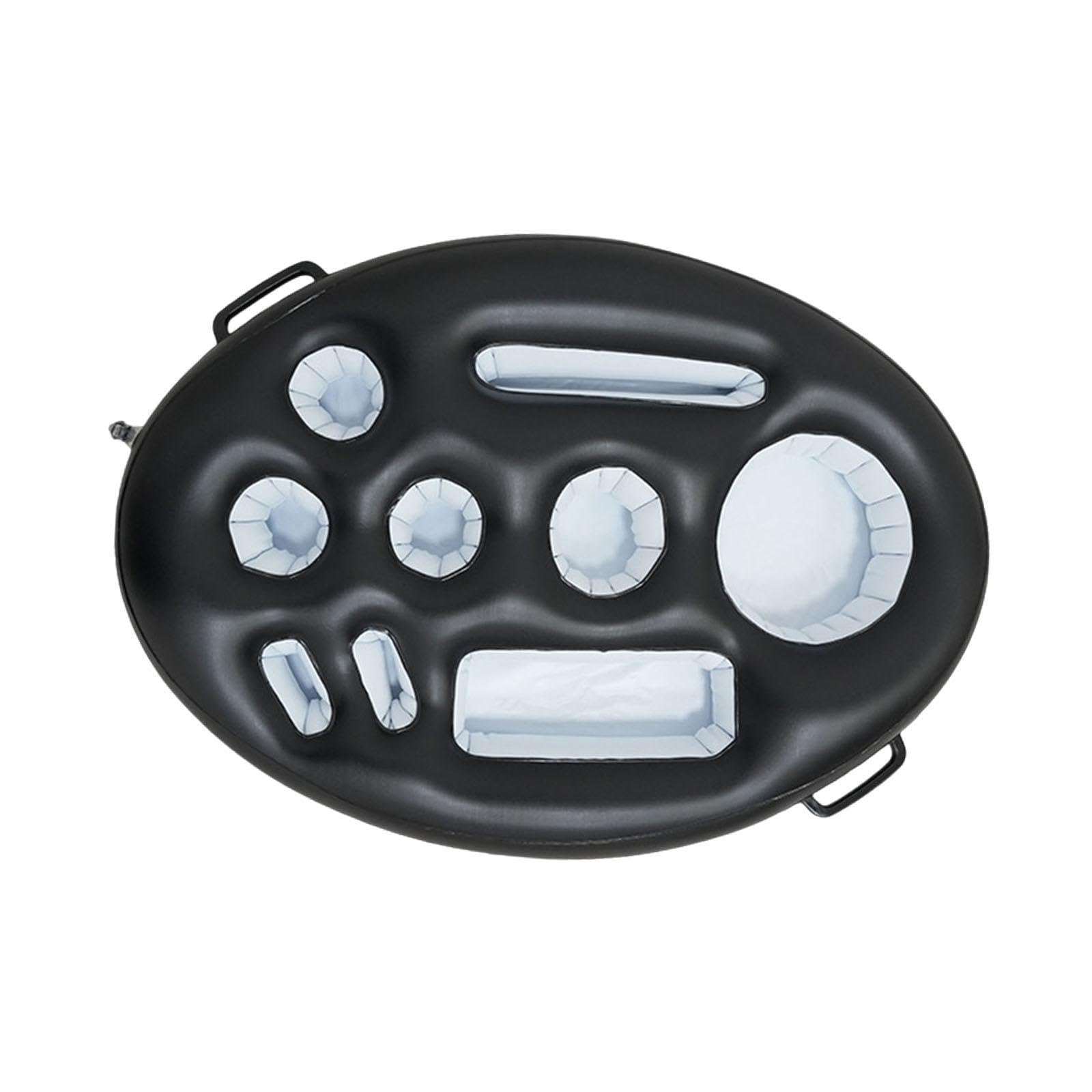 Amagogo Pool Flottante Gonflable Flasage de Piscine Flottant Support de Boisson Flottante Gonflable pour Servir, Noir