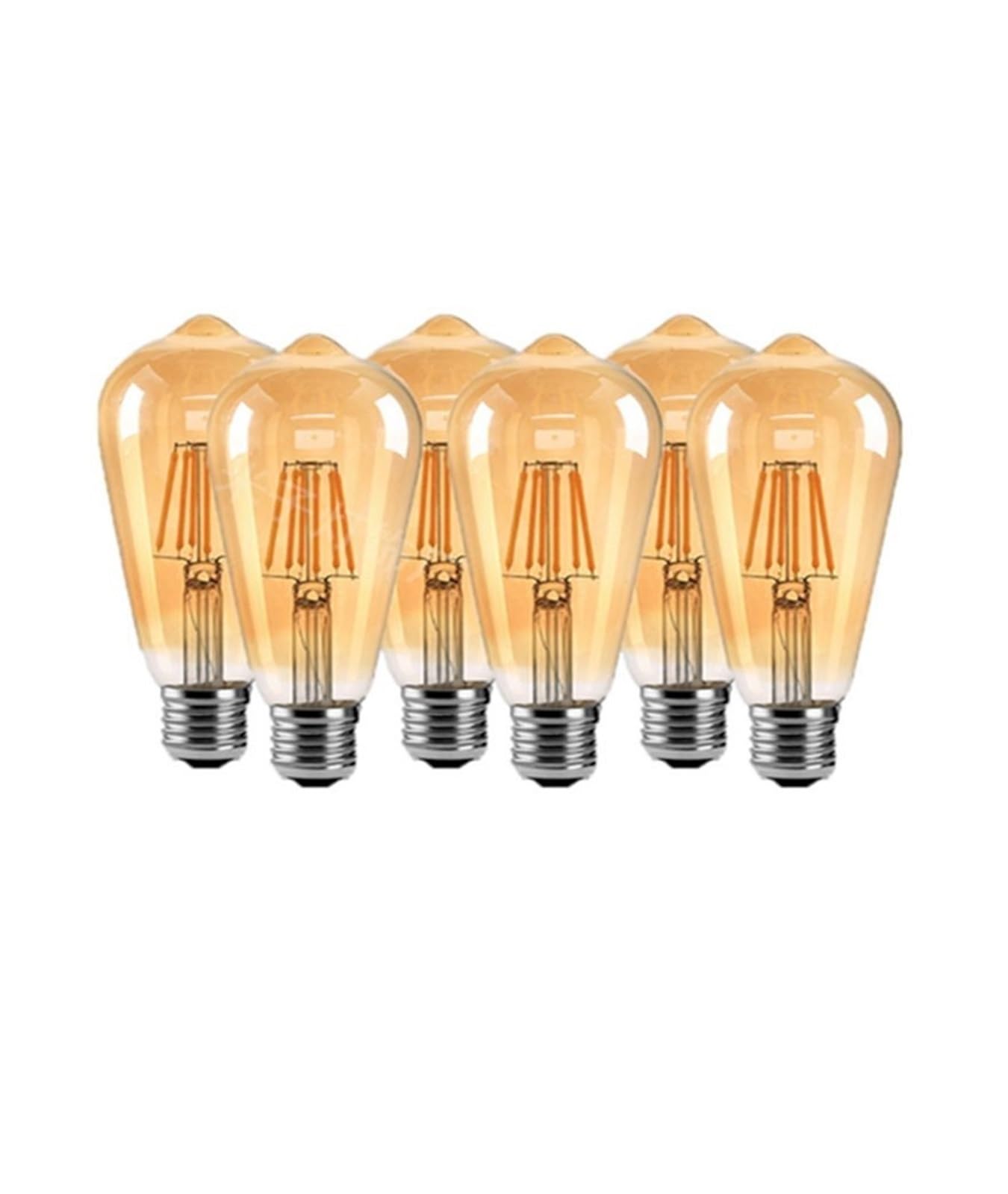 6 sztuk LED ST64 2W 4W 6W 8W DC 220V 110V możliwość przyciemniania złota żarówka z żarnikiem E27 B22 światło Vintage lampa edisona retro złoty wygląd szkła (Size : Warm white Golden, Material : NO_8