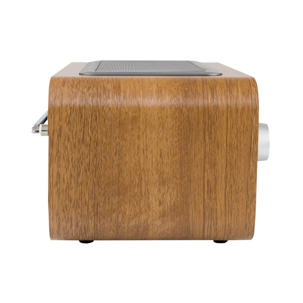 Albrecht DR316C Internetradio, moderne Hifi-Anlage mit WLAN und DAB+, DLNA-Netzwerk kompatibel, stabiles Holzgehäuse in braun