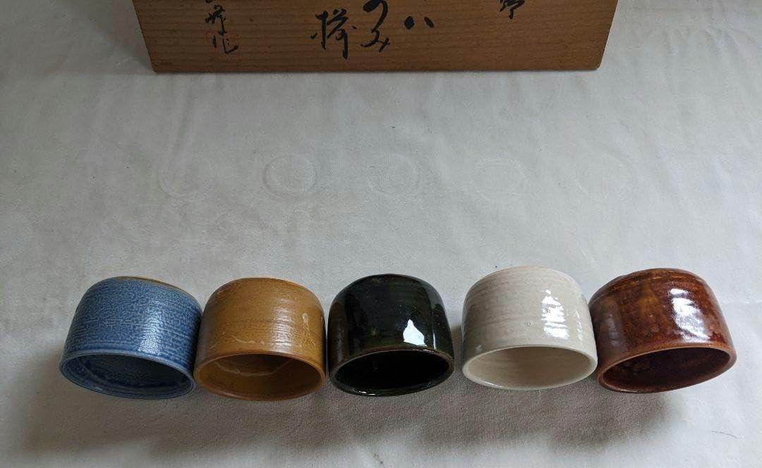 Amazon.co.jp: 志野焼 しのやき ぐいのみ揃 おちょこ お猪口五色