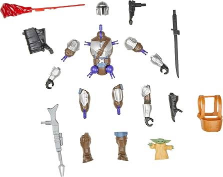 MixMashers Star Wars™ Mandalorian ve Grogu Özel Karıştır ve Birleştir Deluxe Aksiyon Figürü Seti ve Aksesuarları