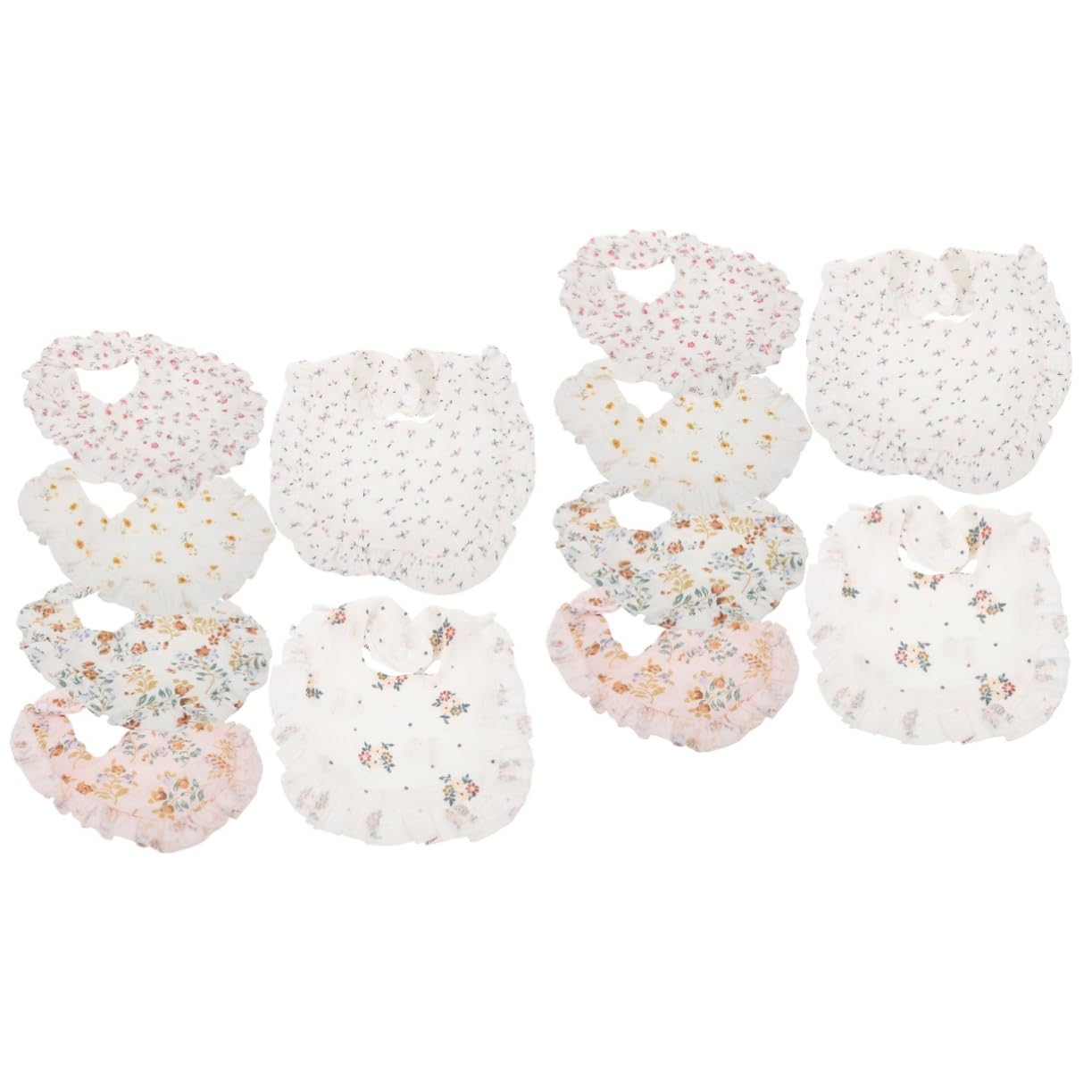 VICASKY 12piezas Baberos De Algodón Para Bebés Absorbentes y Decorativos Perfectos Para Alimentación y Dentición