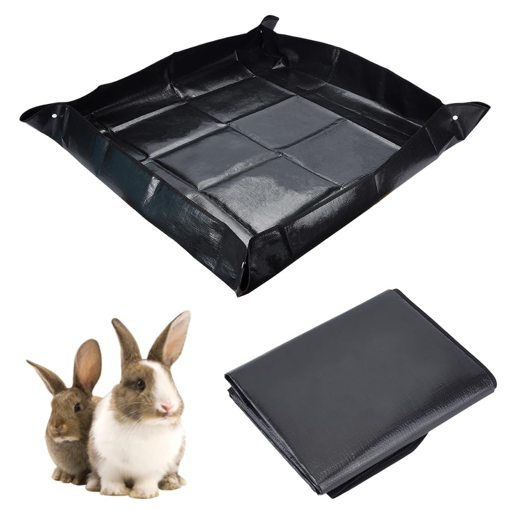 OLYCRAFT 2pcs Black Waterproof Pet Playpen Mat Bottom Cover Mat for Dog Playpen Pen Portable Reusable Floor Mats Large Plant Repotting Mats for Toilet Training Pets with Urinary Incontinence
