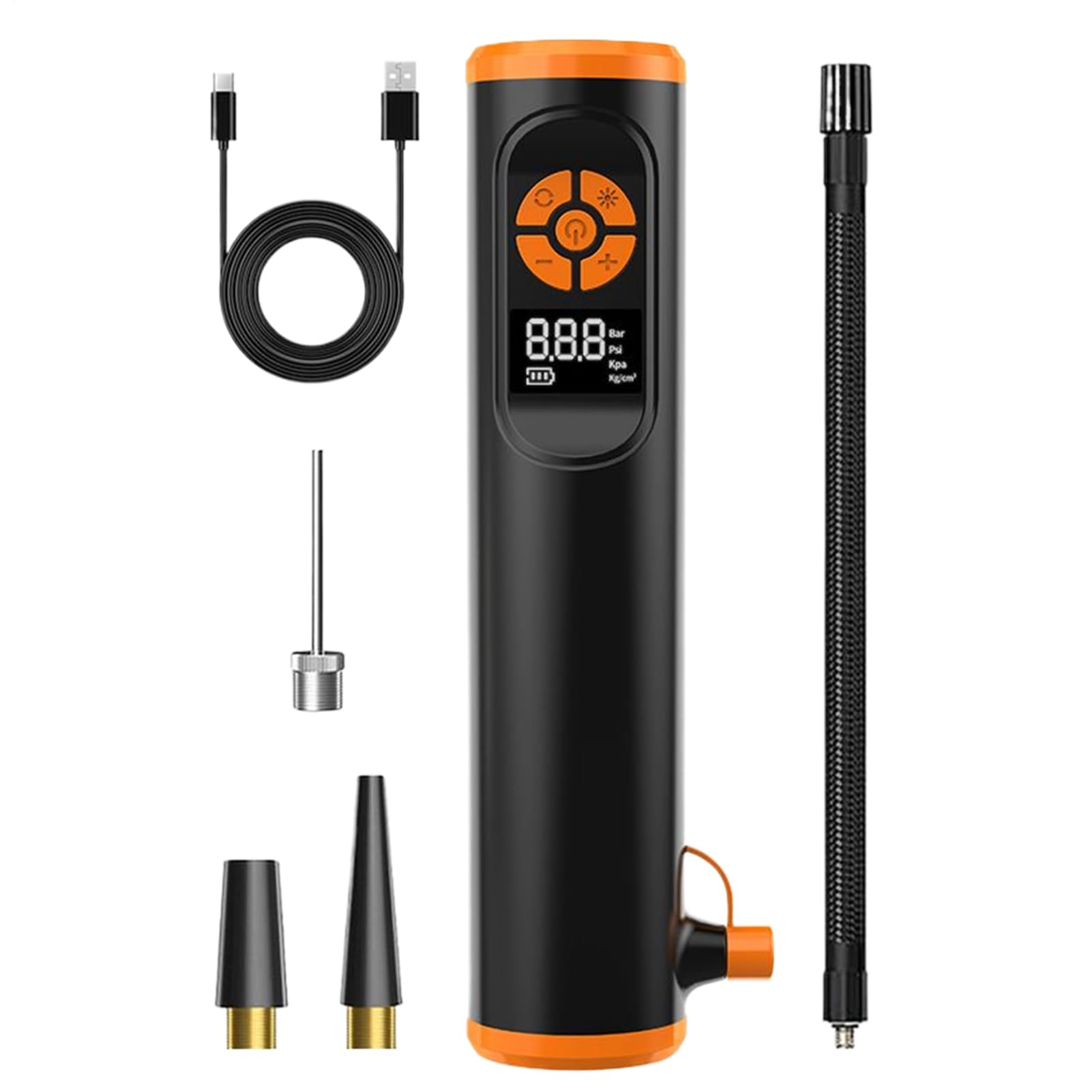 Gonfleur de pneus portable avec arrêt automatique sans fil avec écran