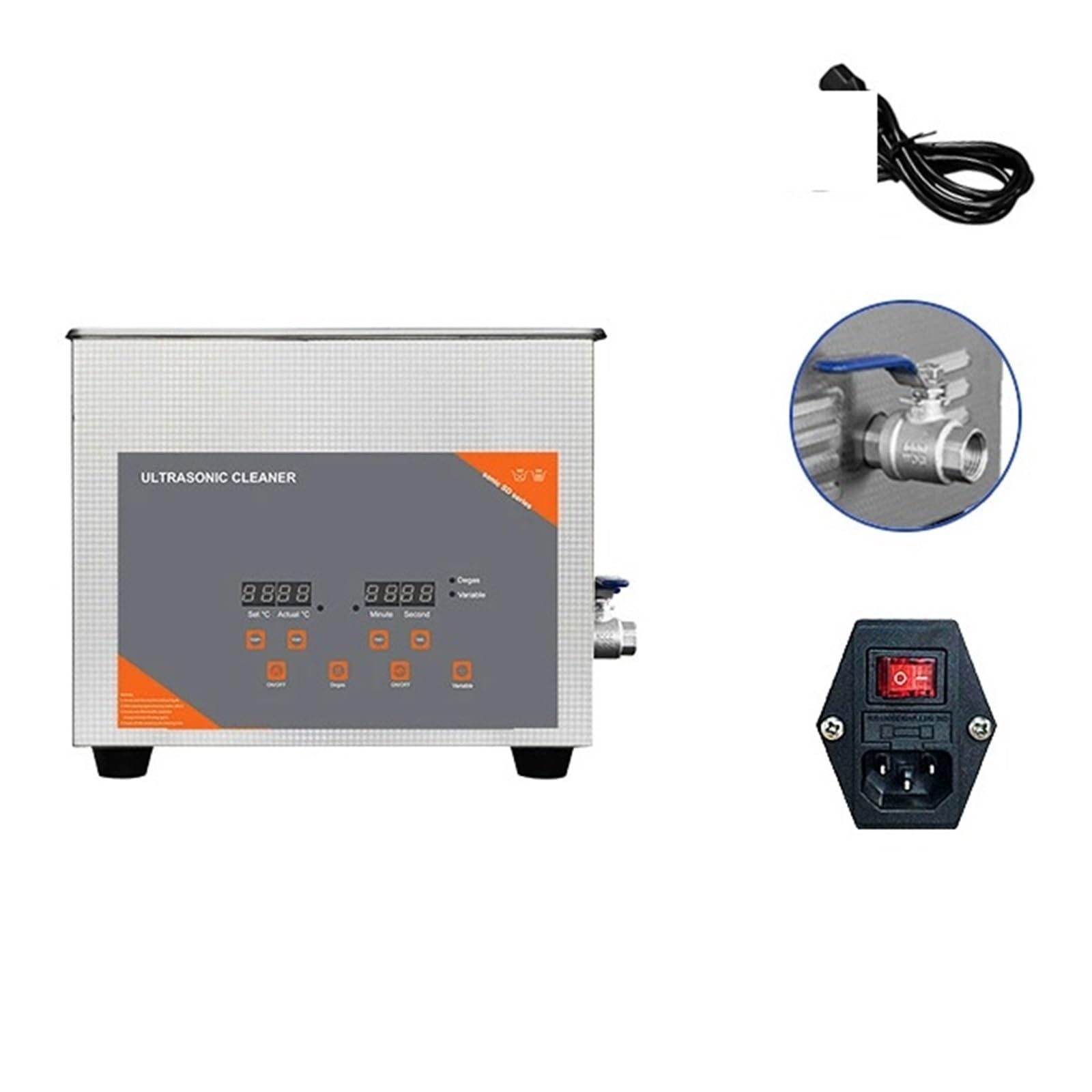 Limpiador ultrasónico, Máquina De Limpieza Por Ultrasonidos Limpiador Discos Vinilo 10L 240W Calefacción Digital Dega Metal Carburador Inyector Boquilla Motor Lavado Coche para limpiar joyas