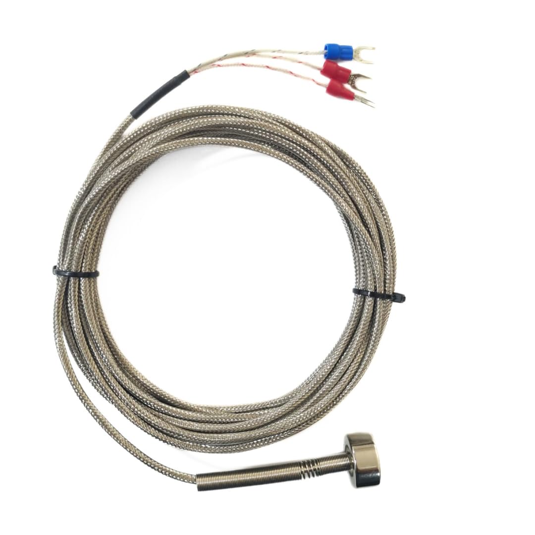 "Ji" Japsin Instrumentation Magnetic Surface Sensor RTD Pt-100 Simplex 3 Wire, (Range: -50 to 450 Deg C), Cable 5 meter SS Braided