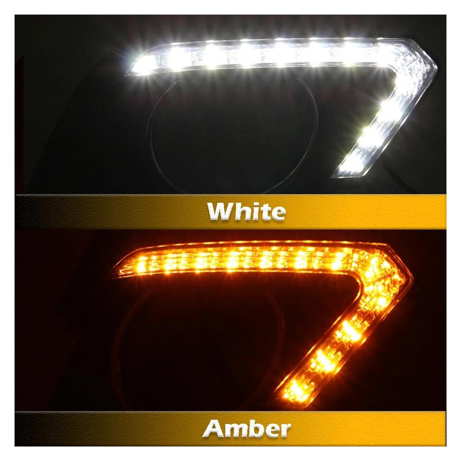 Genérico Para Nissan Para X-trail T32 2014 2015 2016 Luces Circulación Diurna LED Para Coche DRL Lámpara Antiniebla Intermitentes Luz Intermitente Indicador Lateral