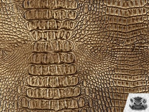 Vinyl Crocodile Allie Suede Faux/Fake Leather Fabric by The Yard