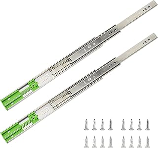 6 Pairs 22 inch Drawer Slides Soft Close Drawer Full Extension Drawer Slides 22 Inch Soft Close Hardware Drawer Guides - Side Mount Drawer Rails (6 Pairs 22 inch)