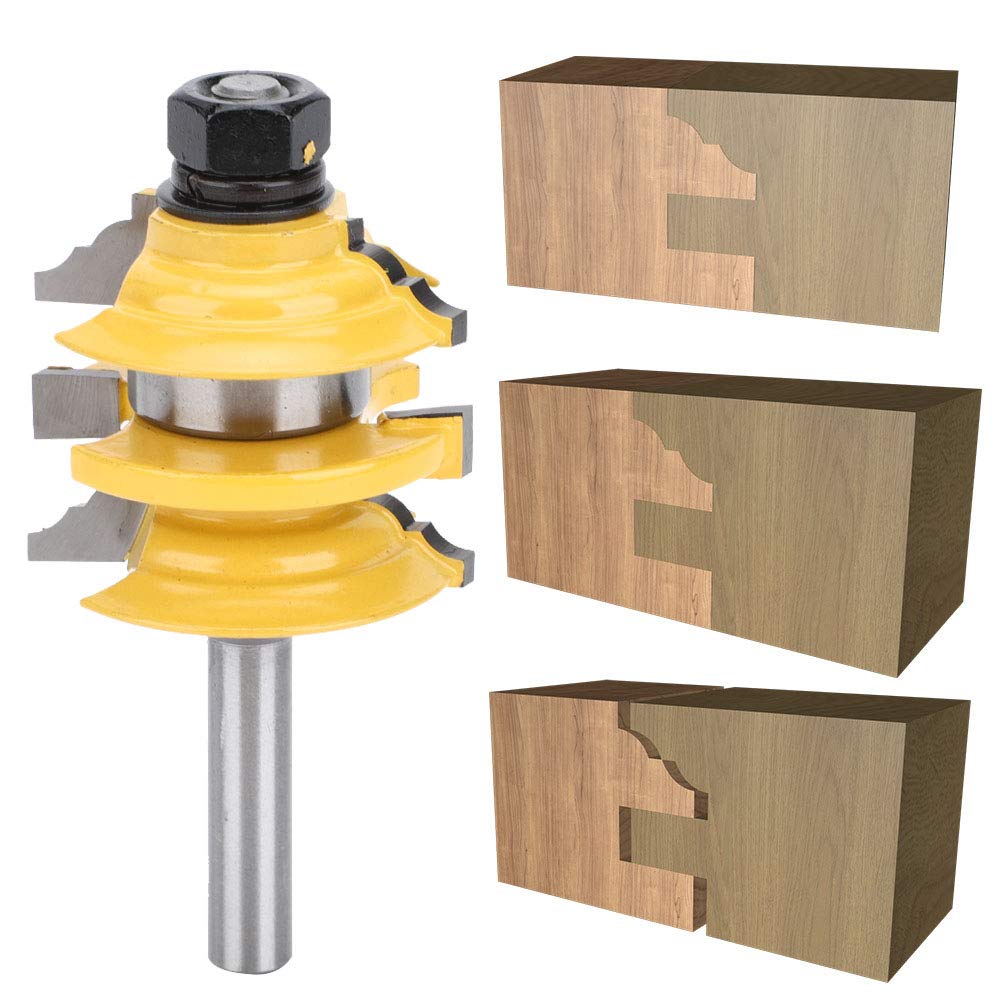 Fresa para Carpintería con Filo Afilado para Puertas de Madera y Ventanas, Puertas de Vitrinas, Espigado de Tableros Articulados